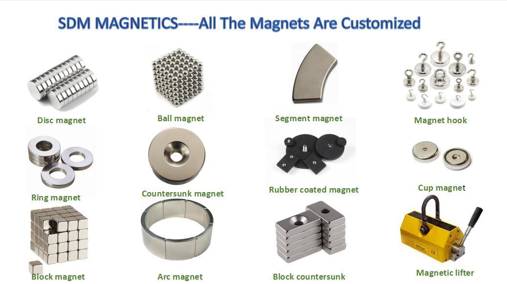 N35sh Strong Powerful Neodymium SegmentÂ  Magnets