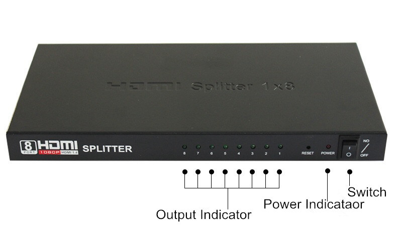Best 4K 2K 1080P HDMI Switch Splitter 1 in 8 out for Video Wall