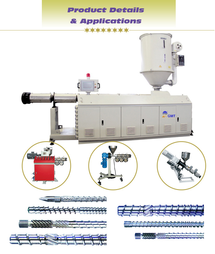 Single Screw&Barrel for Plastic Pipe Profile Sheet Extruder