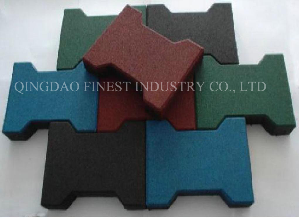 Dogbone Rubber Tiles/Rubber Bricks/Outdoor Rubber Tiles