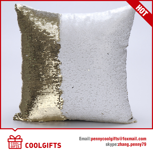 New Double Sided Glitter Sofa Cushion, Cover Reversible Sequin Mermaid Pillow