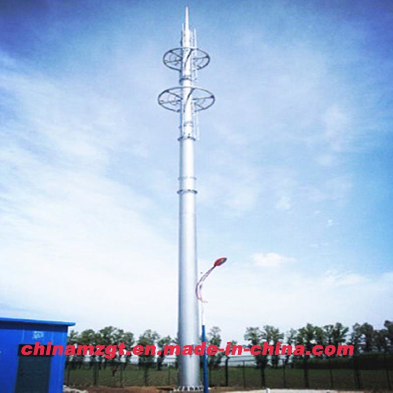 Decorative Items Monopole Telescopic Mast Steel Tube Communication Tower Paint