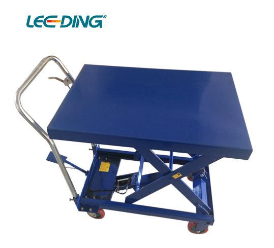 Hand Hydraulic Lifting Truck Work Cart Scissor Lift Table Cart 500kgs 1100lb