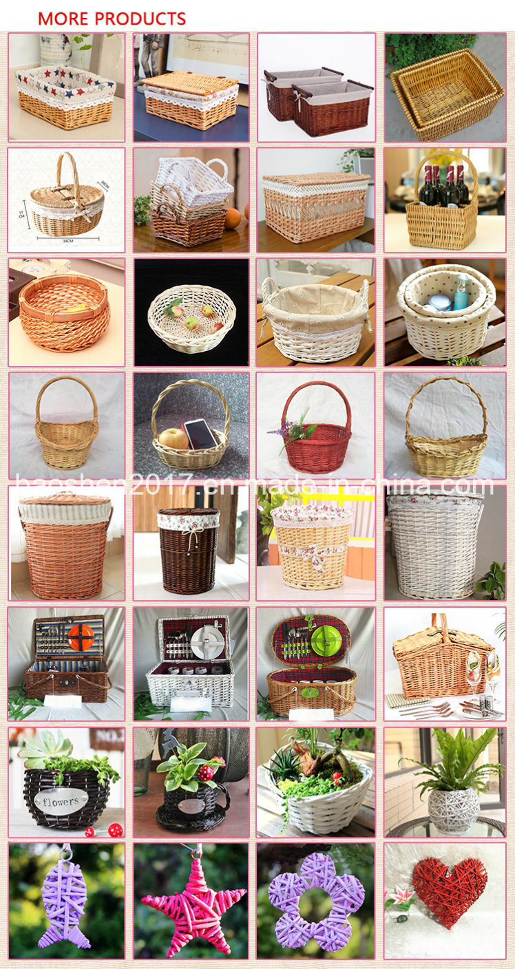 Customized Wicker Easter Basket for Picnic