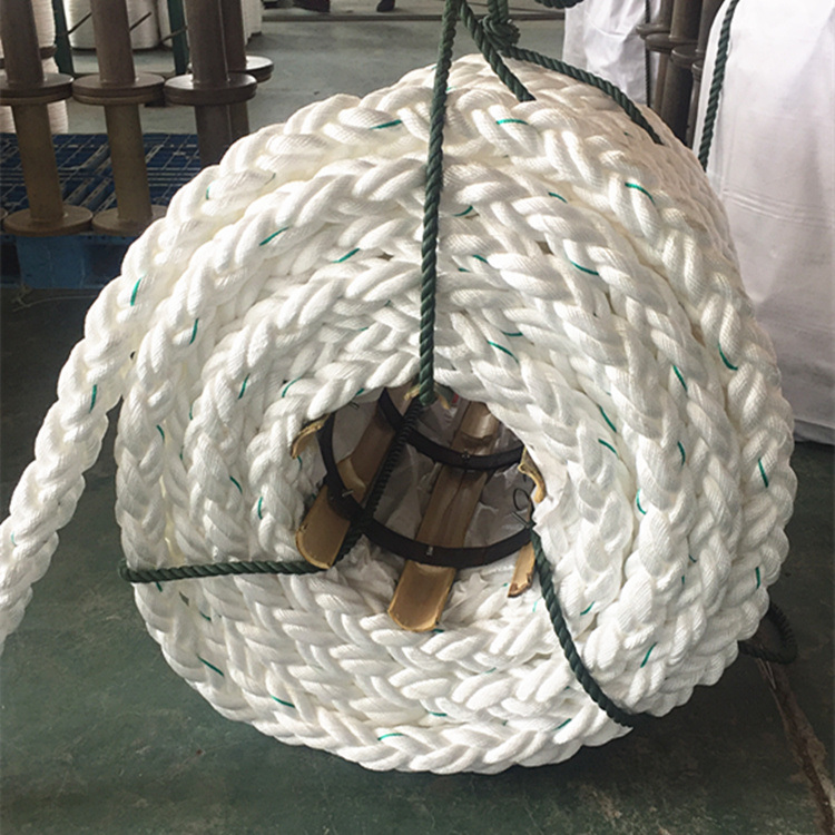 White 8 Strand Braided Floating Polypropylene Dan Line Mooring Rope Price