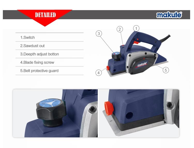 Makute 600W Power Tool Used Wood Planer (EP003)