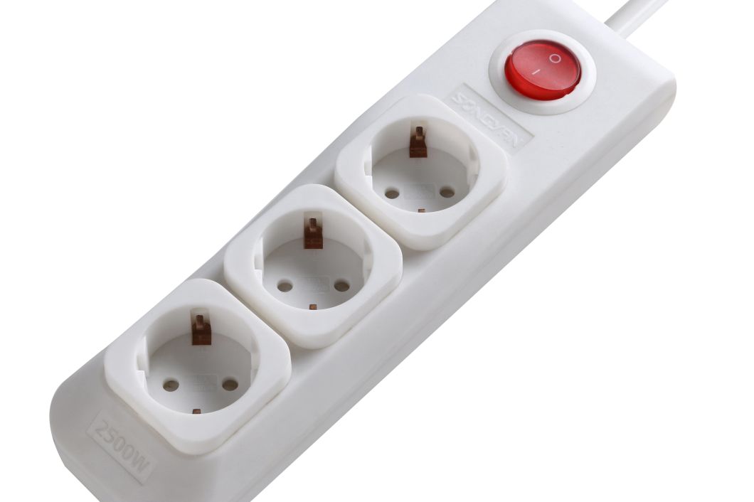 Surge Protector Multiple Extension Socket Individual Switch Power Strip (LX3W)