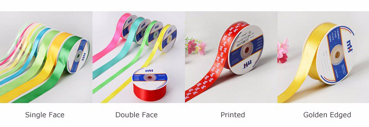 5/8'' Polyester Double Faced Satin Ribbon for Bows Gifts Wedding Decoration