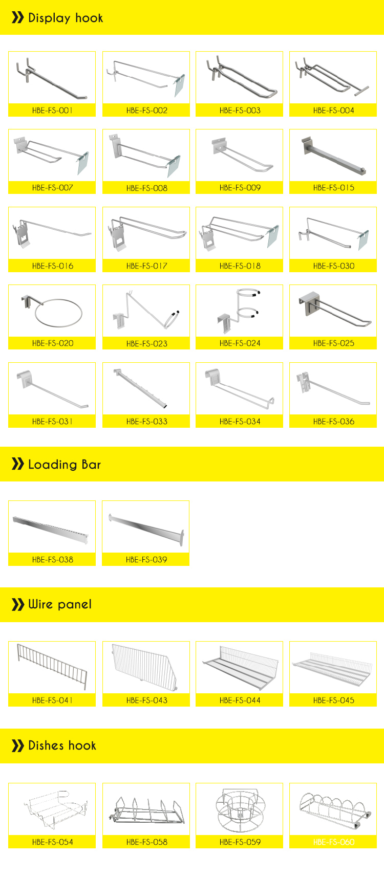 Retail Store Metal Display Hooks for Exhibition