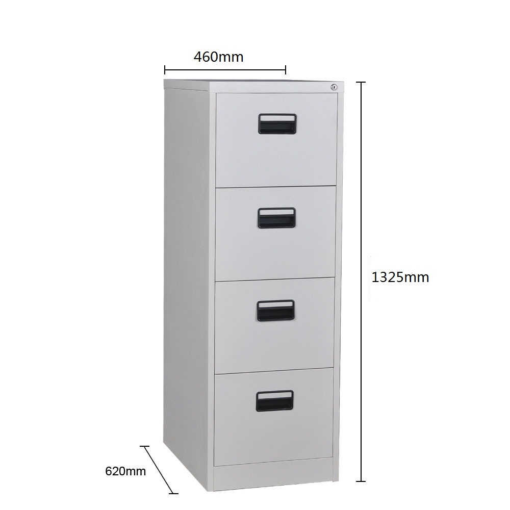 Knocked Down Anti-Tilt 4 Drawer Steel Filing Storage Cabinet Metal Chest Furniture