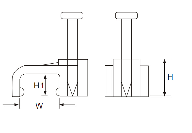 Plastic Flat Nail Cable Clip