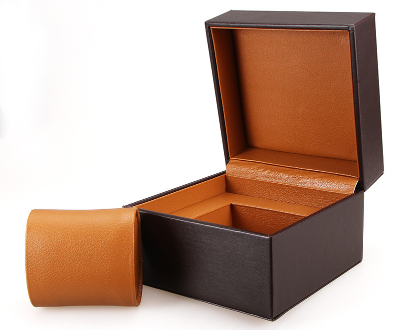 Newest Wooden Watch Boxes Wholesale Mens Watch Single Watch Display Case, Custom Logo Wood Watches Jewelry Boxes Display Velvet Case