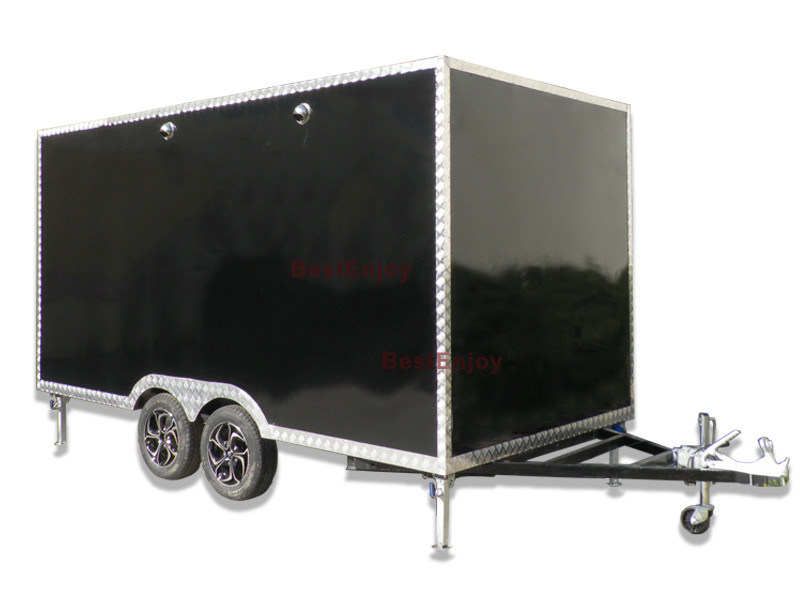 3.9X2.1m Square Mobile Waffle Kiosk Food Trucks Designer for Sale