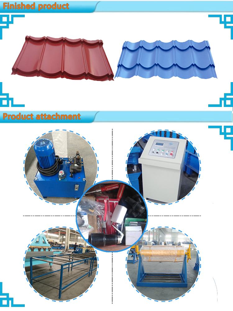 Ce Standard Color Coated Steel Tile Roof Roll Forming Machine