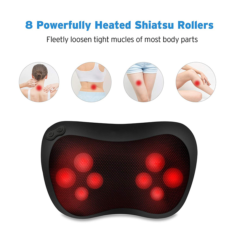 Head Shoulder Back Cushion Body Neck Shiatsu Massage Pillow with Heating