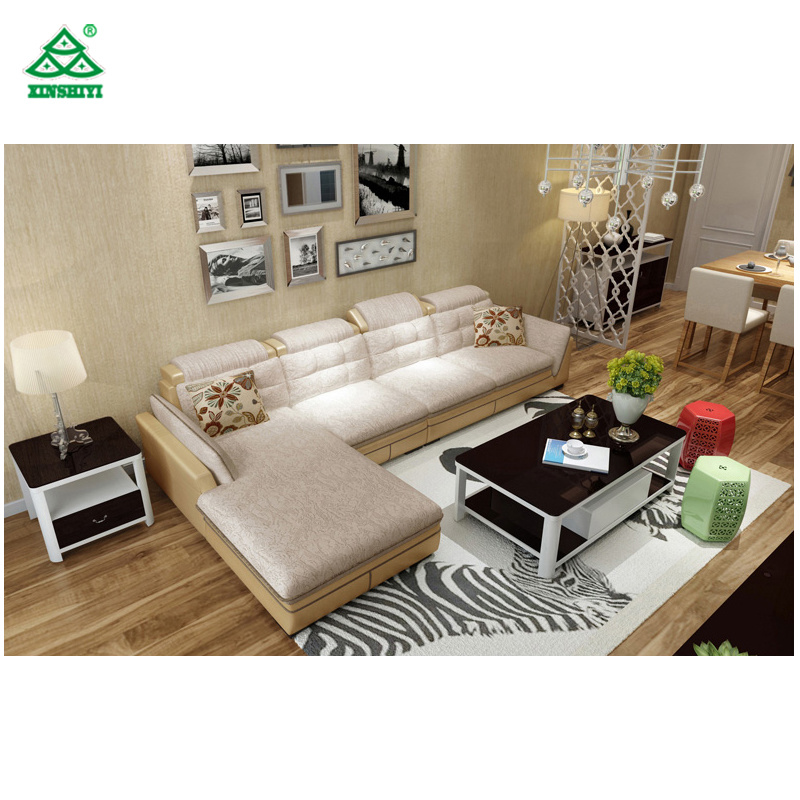 Contemporary Reception Living Room Sofa Set L Shaped Sofa Large Size Eco - Friendly