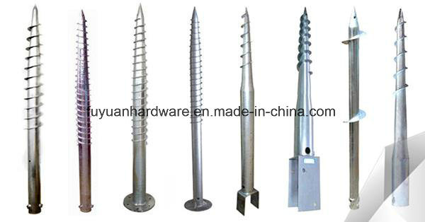 Wooden House Galvanized Ground Screw with Flange