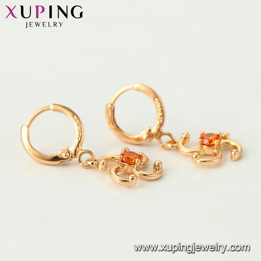 Xuping 18K Gold Plated Jewelry Fancy Women Earring for Christmas Gifts