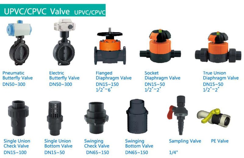 PVC Pipe Fitting Ball Diaphgram Valve with Union