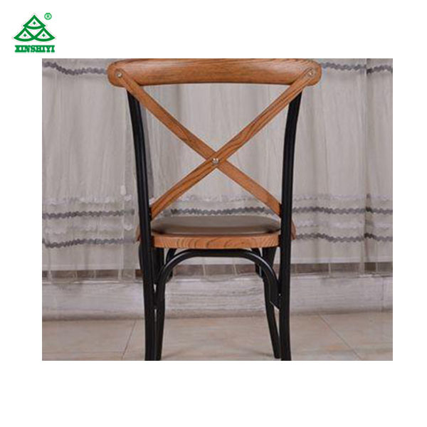 Fashion Restaurant Furniture Wood Stacking Cross X Back Modern Dining Room Chairs