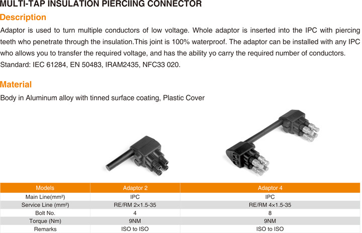 Multi-Tap Insulation Piercing Connector ABC Accessories Overhead Accessories