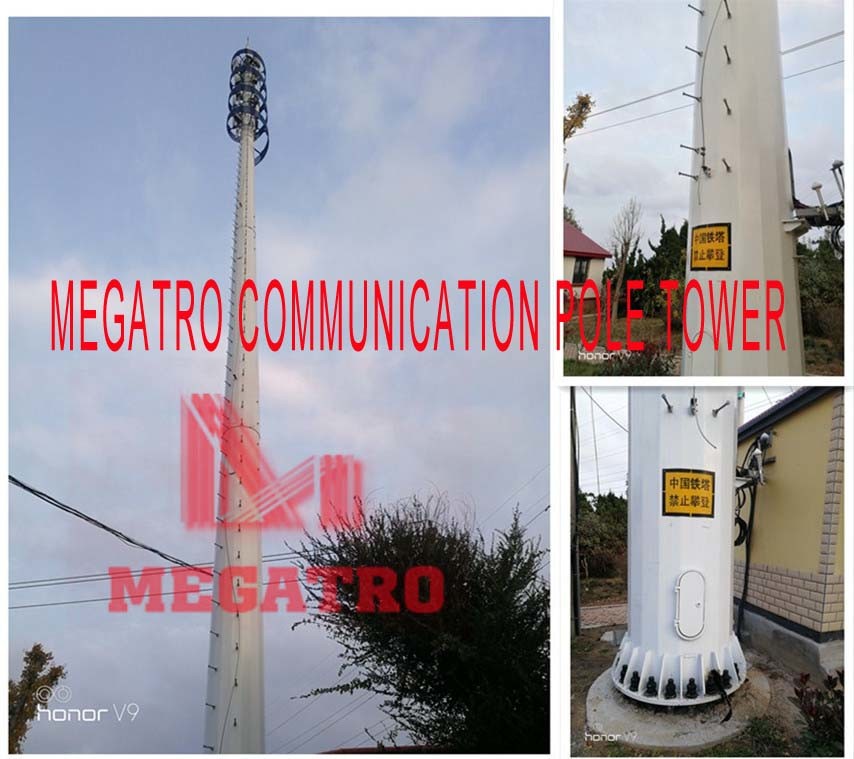 Megatro Telecommunication Steel Pole Tower