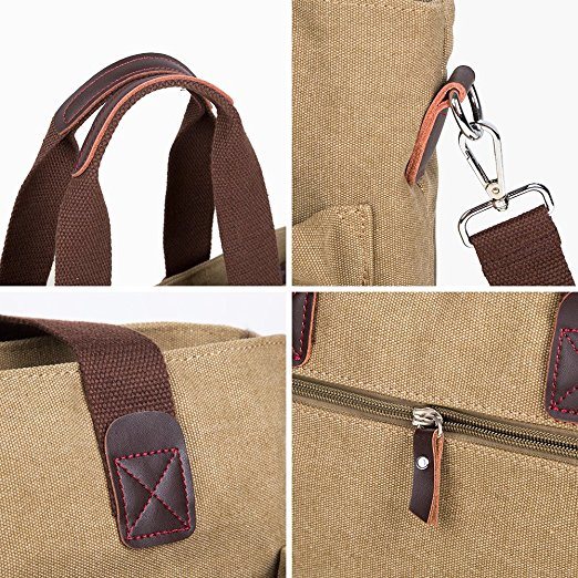 Fashion Foldable Canvas Leisure Tote Briefcase Bag Messenger Bag