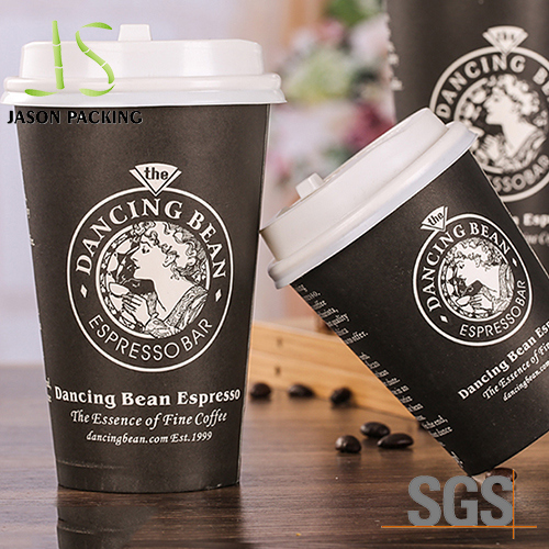 10oz 12oz 16oz Take out Single Wall Coffee Drink Paper Cups with Plastic Lid