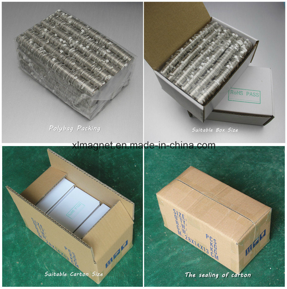 Disc Permanent Neodymium Magnets with Adhesive N35