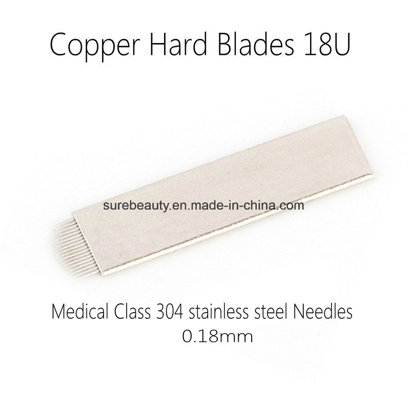 Permanent Makeup Manual Eyebrow Needles Microblading Blades 18u Shape Blades for Microblading Supplies, Microblading Kits