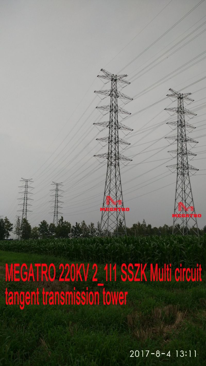 Megatro 220kv 2_1I1 Sszk Multi Circuit Tangent Transmission Tower