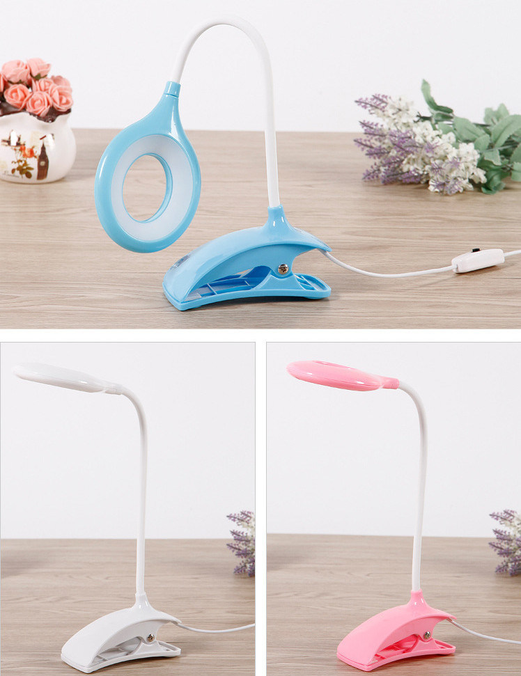 Colorful Reading Table Lamp with Clip &Portable LED USB Desk Lamp