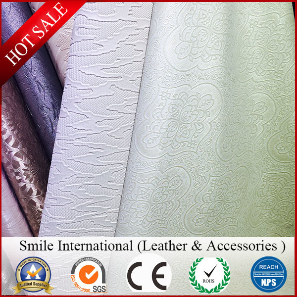 Leather for Furniture Sofa Embossed Flocked Crinkle Printed Washed Mirror PVC Artificial Leather Pattern Leather Rubber