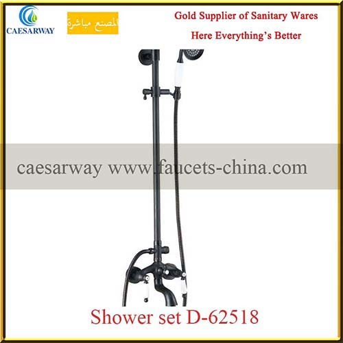 Rose Golden Sanitary Ware Bathroom Wash Faucet Shower Set B-62018