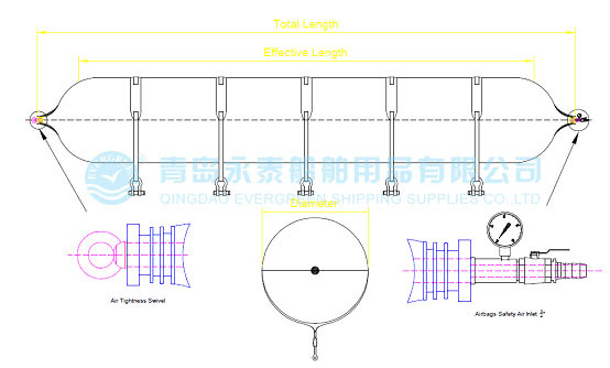 CCS Certified Marine Airbags for Docking, Ship Launching and Heavy Landing