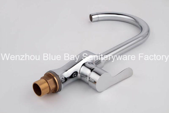 Single Handle Hole Brass Kitchen Water Tap Hot&Cold Mixer Faucet