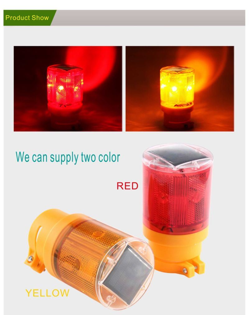 Tower Crane Solar Energy Alarm Lamp, LED Warning Light