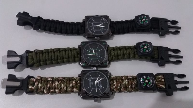 Paracord Watch, Surviving Watch, Compass Watch, Multifunction Watch