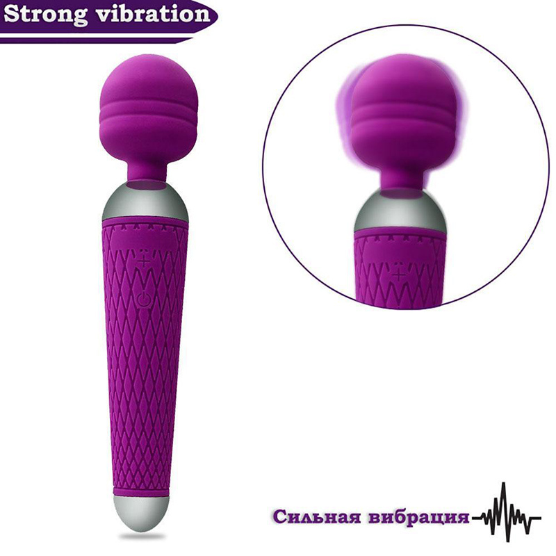 USB Charge AV Magic Wand Sex Toys Vibrator Powerful Oral Clit Vibrator for Women