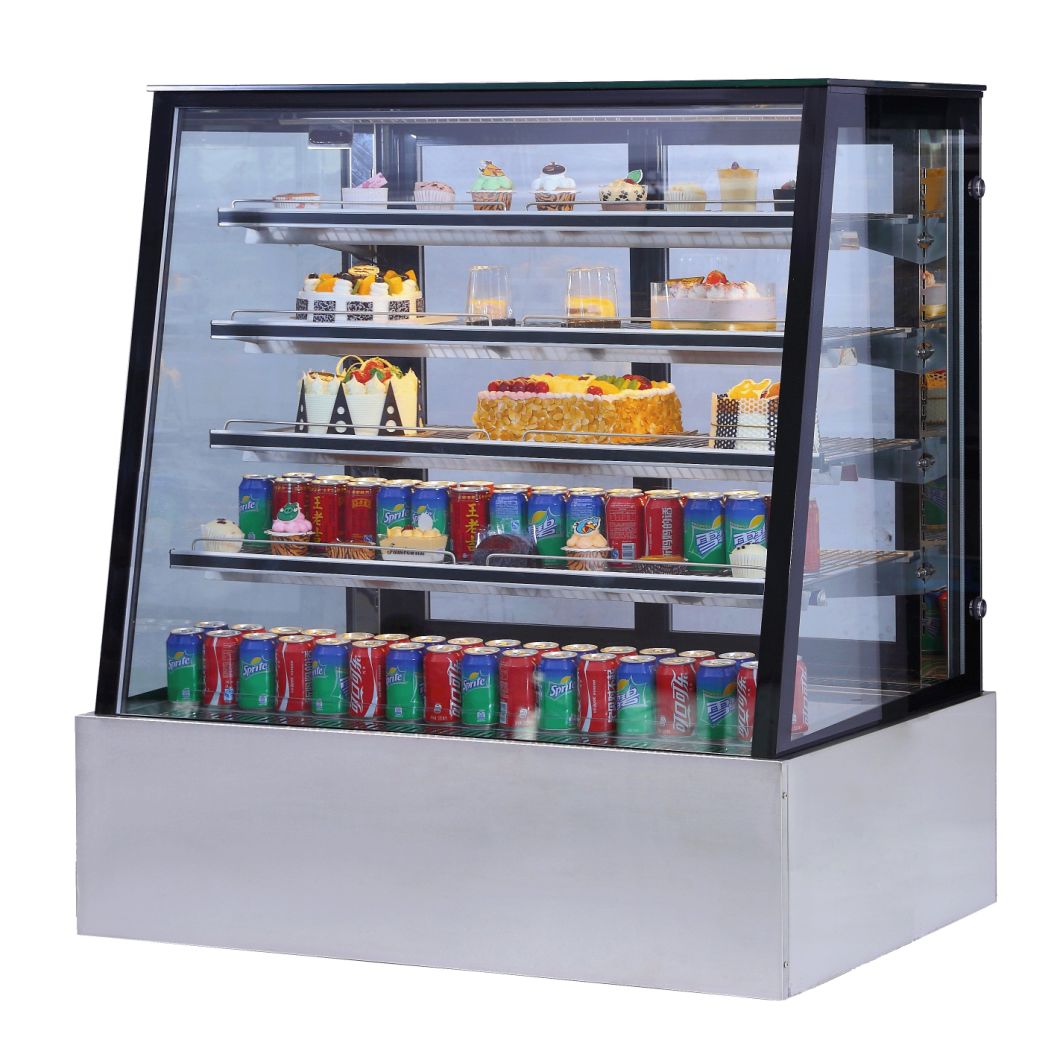 Five Layers Trapezoidal Cake Display Cabinet with Stainless Steel Body