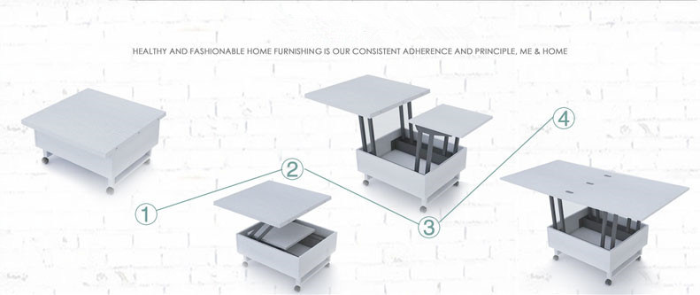 Foldable Stretching End Table Tea Table