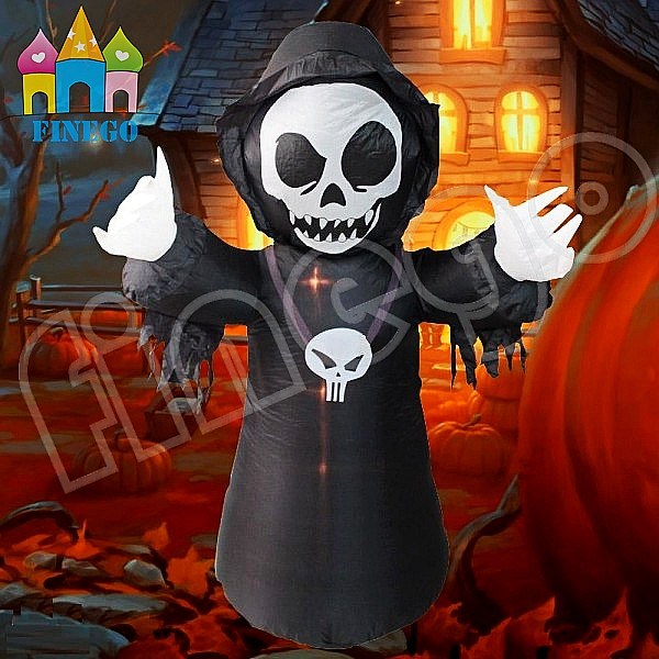 Inflatable Halloween Skeleton with Blank Hat for Advertising