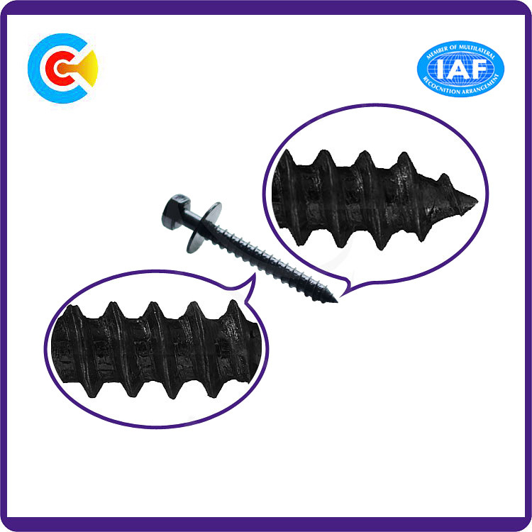 Carbon Steel/4.8/8.8/10.9 Inch Hexagon Head Self Tapping Screws with Washer