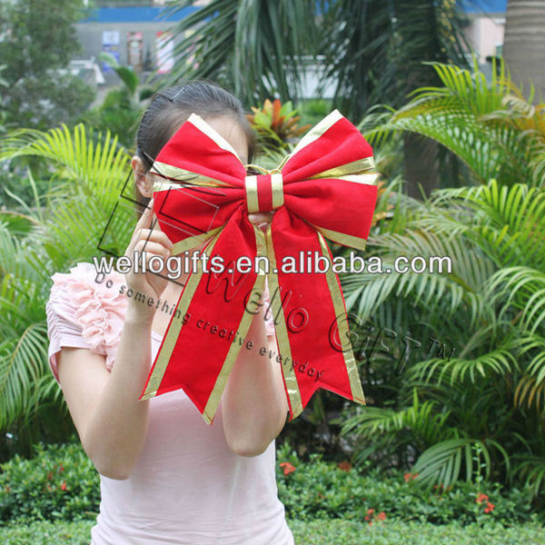 Red Velvet Gaint Outdoor Decoration Bow for Christmas