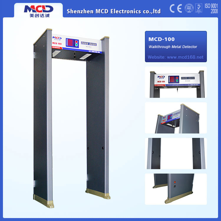 Economic Walkthrough Metal Detector Gate with 6 Zone, LED and Audio Alert (MCD-100)