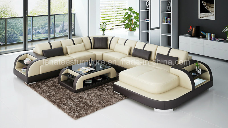 G8031 Europe Popular Living Room Sofa LED Light Storage Design