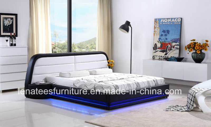 Ck013 Unique Design LED Bed with Headboard