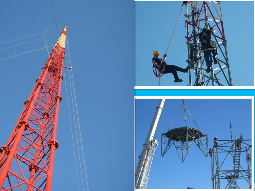 Guyed Wire Mast Steel Telecommunication Tower