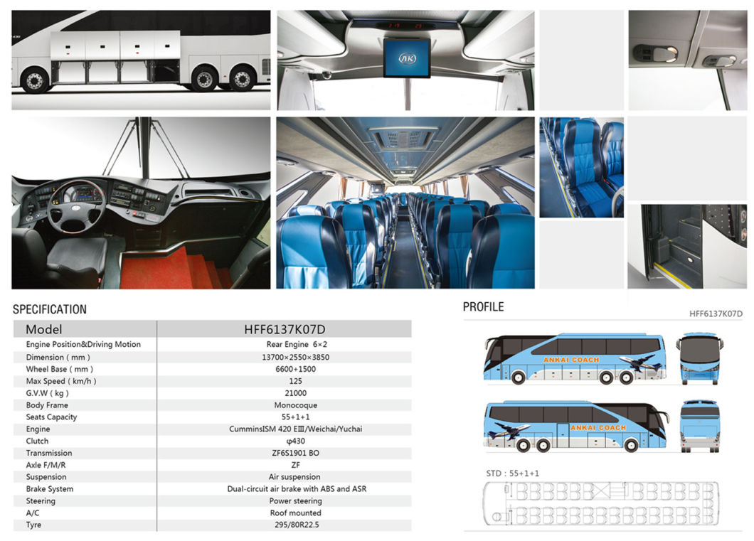 Ankai Coach/ Ankai Bus--13.7m Series