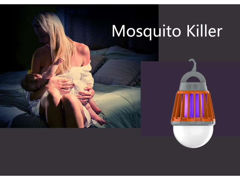 Portable Waterproof USB Rechargeable Mosquito Killer Lamp